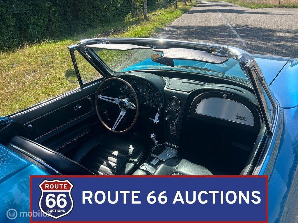 Chevrolet Corvette C2 Sting Ray | 1966 | Route 66 Auctions, Auto's, Overige carrosserieën, Chevrolet, Zwart, Bedrijf