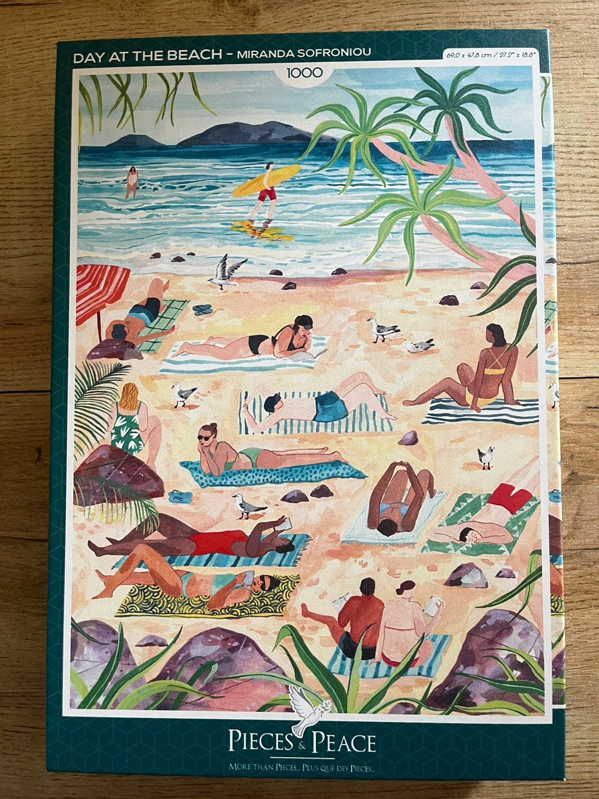 Pieces & Peace puzzel 1000 stukjes Day at the Beach, Ophalen of Verzenden, 500 t/m 1500 stukjes, Zo goed als nieuw