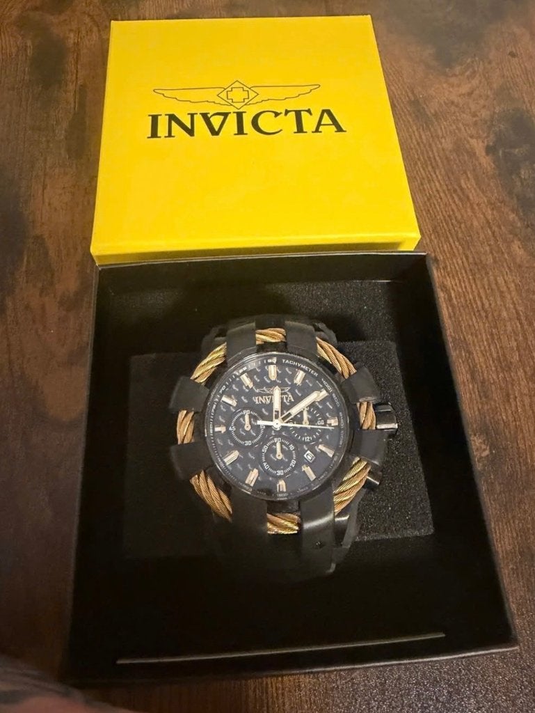 Invicta bolt horloge heren, Overige merken, Polshorloge, Kunststof, Ophalen of Verzenden
