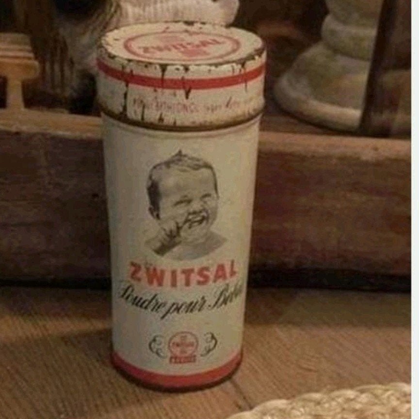 OUD ZWITSAL BABY POEDER BLIKJE, Ophalen of Verzenden
