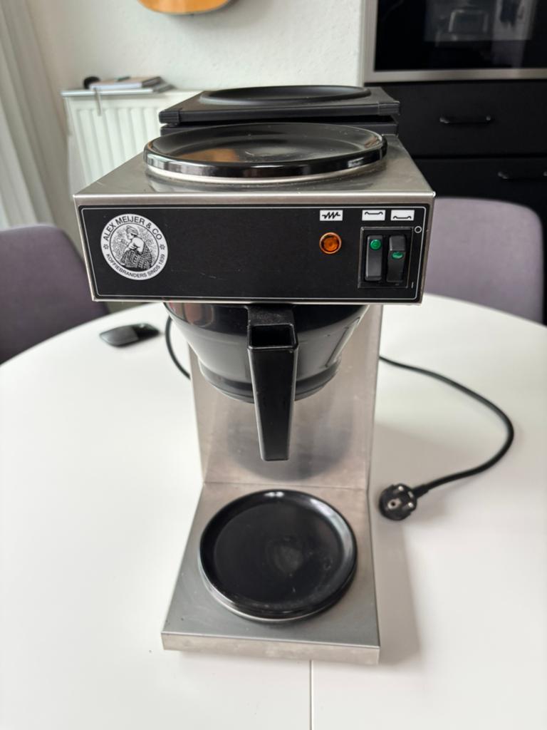 Professioneel koffiezetapparaat + extra’s Alex Meijer & Co, Ophalen, Gebruikt, 10 kopjes of meer, Koffiemachine