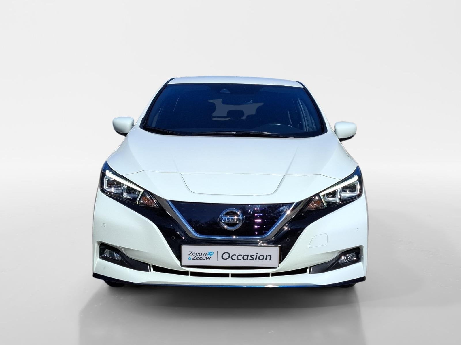Nissan LEAF e+ Tekna 62 kWh | STOELVERWARMING | RONDOM CAMER, Auto's, Nissan, 12 maanden, Gebruikt, Lichtsensor, Wit