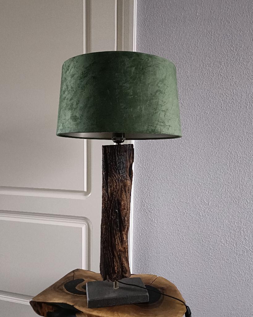 Staande lamp - tafellamp 75cm hoog oud eiken, Huis en Inrichting, Houtatelier M.Y., Info@myhoutatelier.nl, Oud eiken boerderijhout