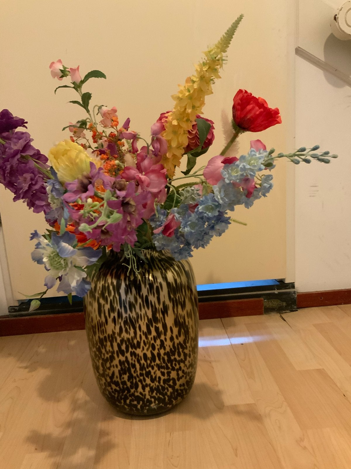 Cheetah vaas met bloemen, Ophalen of Verzenden