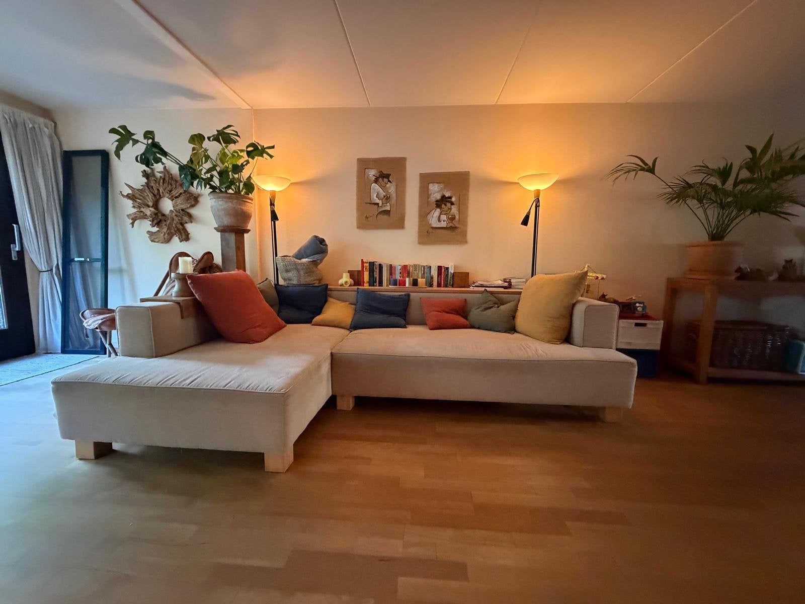 Grote Lounge bank, Ophalen, Hout, Gebruikt, 300 cm of meer