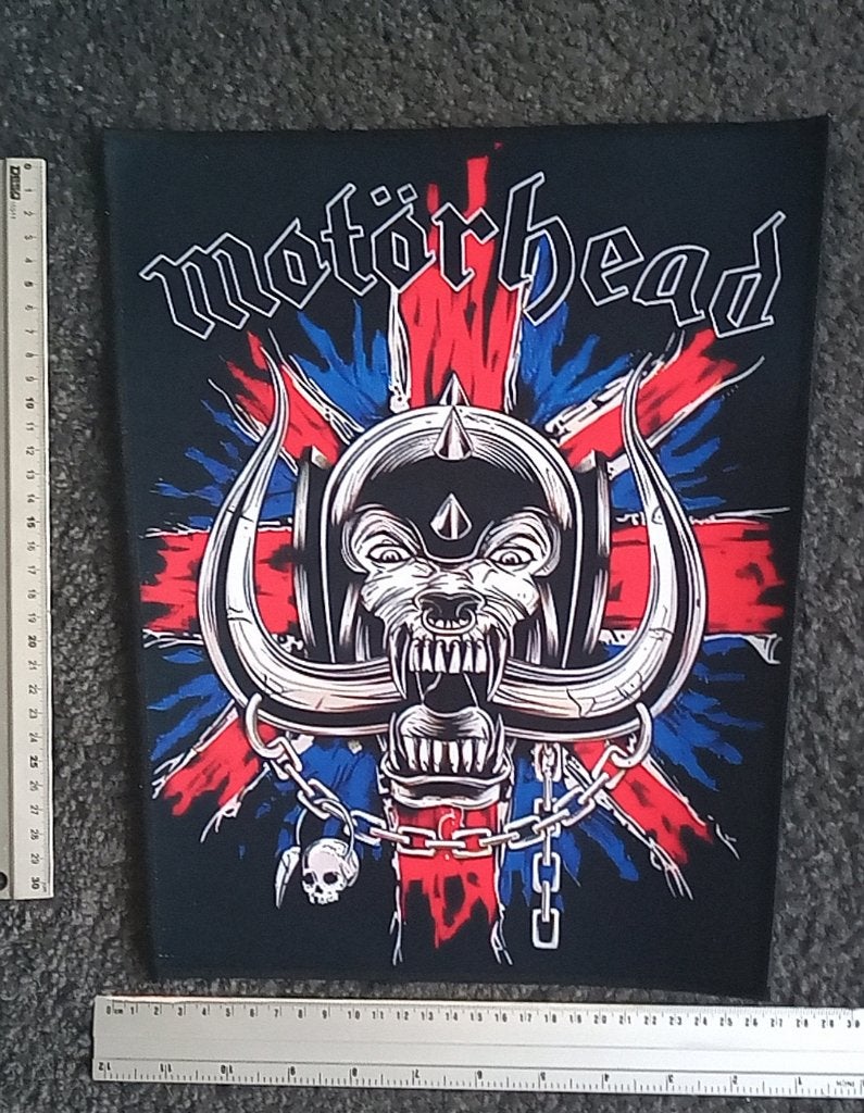 Motorhead mooie England snaggletooth backpatch 25x30x35 cm, Ophalen of Verzenden, Nieuw, Kleding