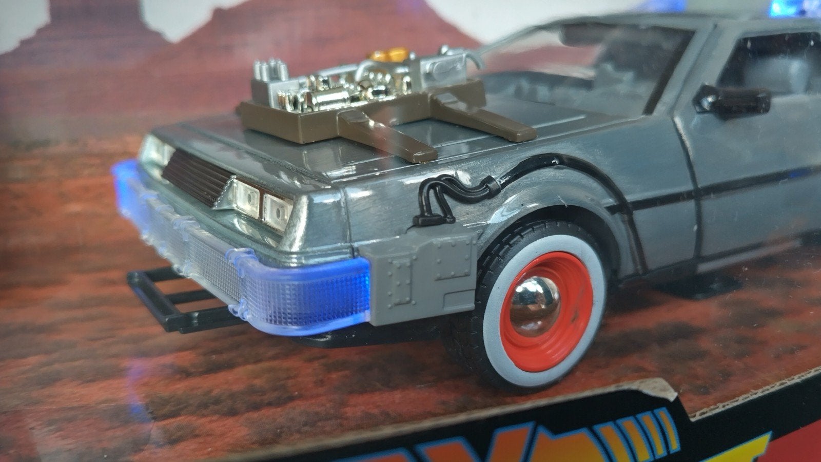De Lorean Back To The Future 3 1:24 Jada with light  Pol, Auto, Verzenden, Nieuw, M