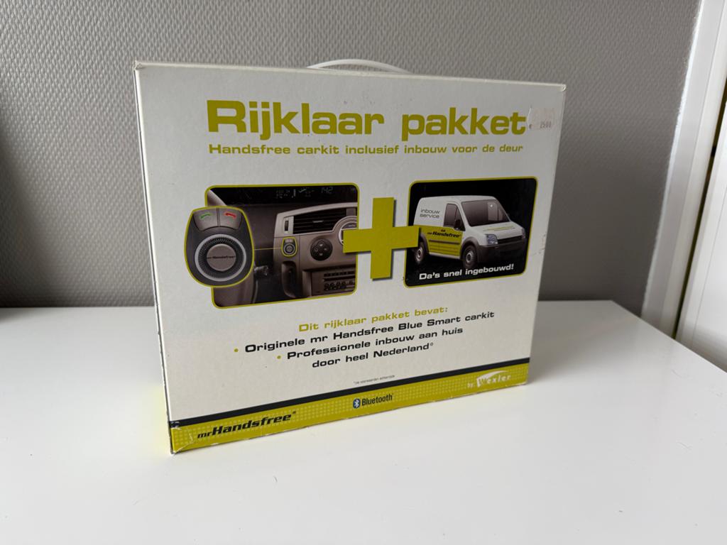 Mr Handsfree Blue Smart Carkit met Inbouwservice, Telecommunicatie, Carkits, Complete carkit, Nieuw, Ophalen of Verzenden, Inbouw