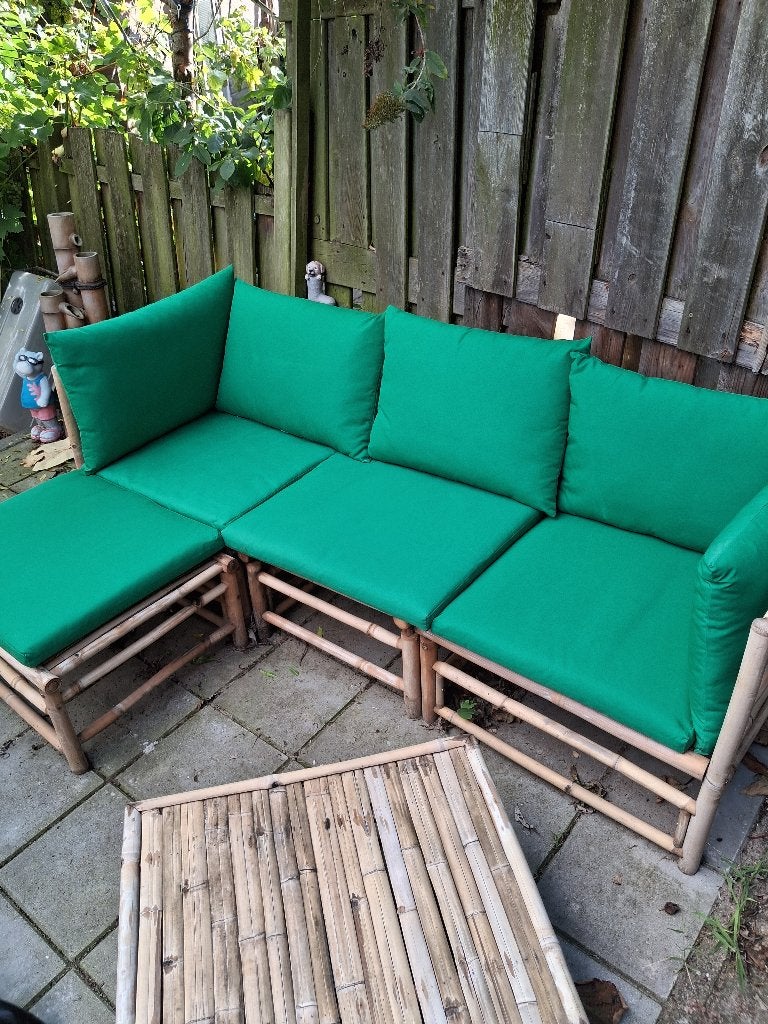 Loungestuinset bamboo, Ophalen, Bank, Zo goed als nieuw, Loungeset