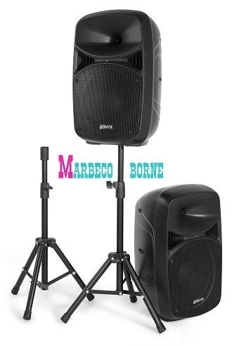 Actieve Speaker set, Luidsprekers, 10" LED, Kabels, VPS102A, Audio, Tv en Foto, Luidsprekers, Stereo speakers, Vonyx, Nieuw, Info@marbeco.nl