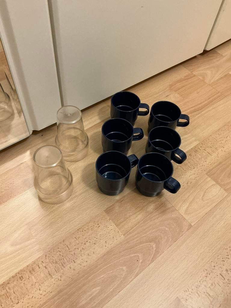 6 Mepal koffie/thee kopjes ,2 bierglazen, 3 borrelglaasjes., Ophalen of Verzenden, Zo goed als nieuw