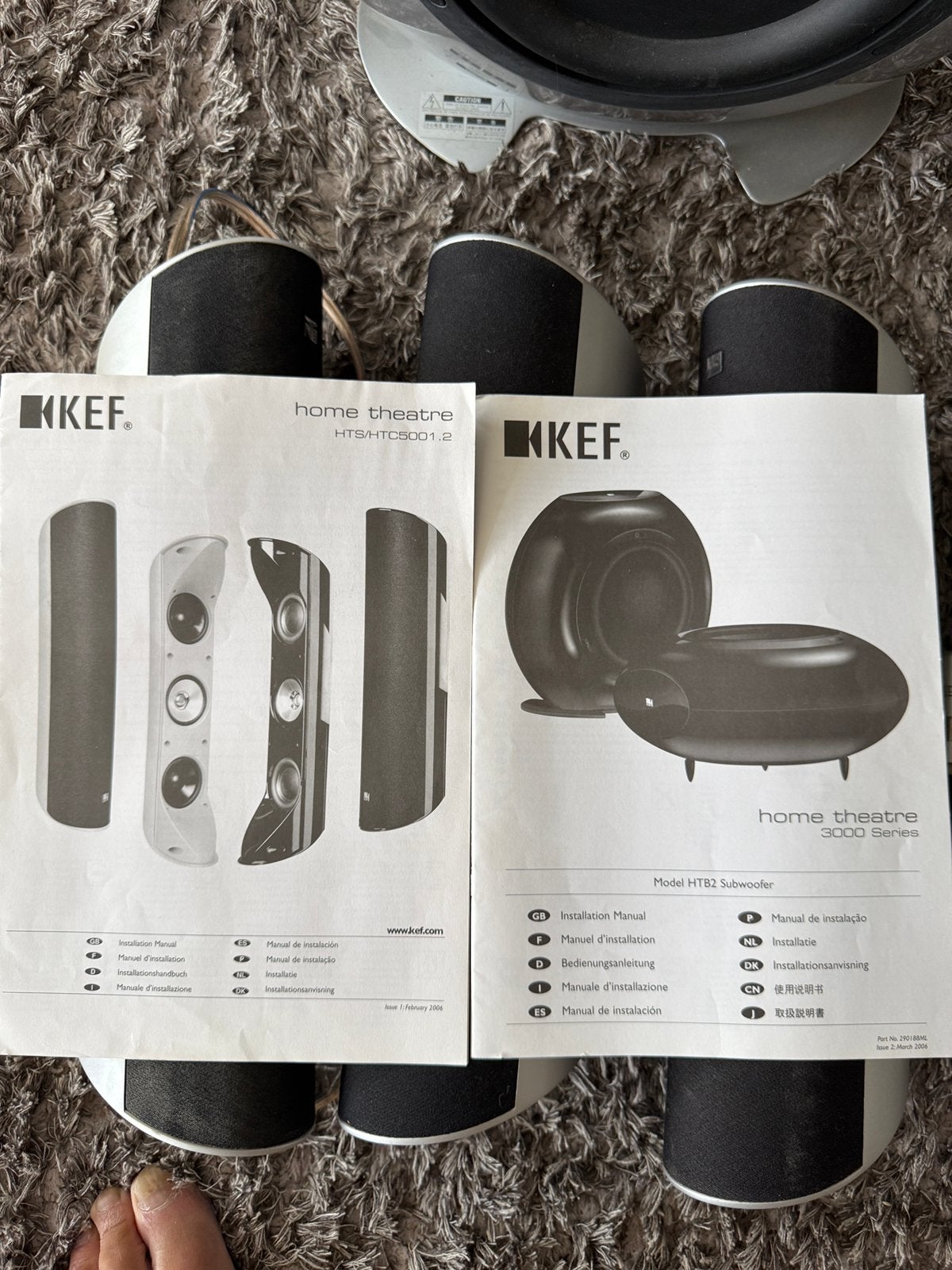 KEF KHT5005.2 5.1 surroundset met HTB2-subwoofer, Audio, Tv en Foto, Home Cinema-sets, Ophalen, Gebruikt, 5.1-systeem