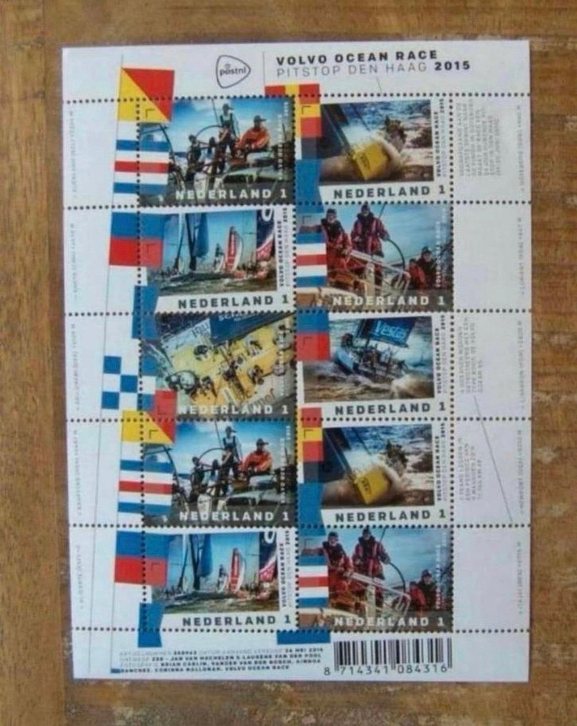 2015 Vel Volvo Ocean Race NVPH V3303-3308 Postfris., Ophalen of Verzenden, Na 1940, Postfris