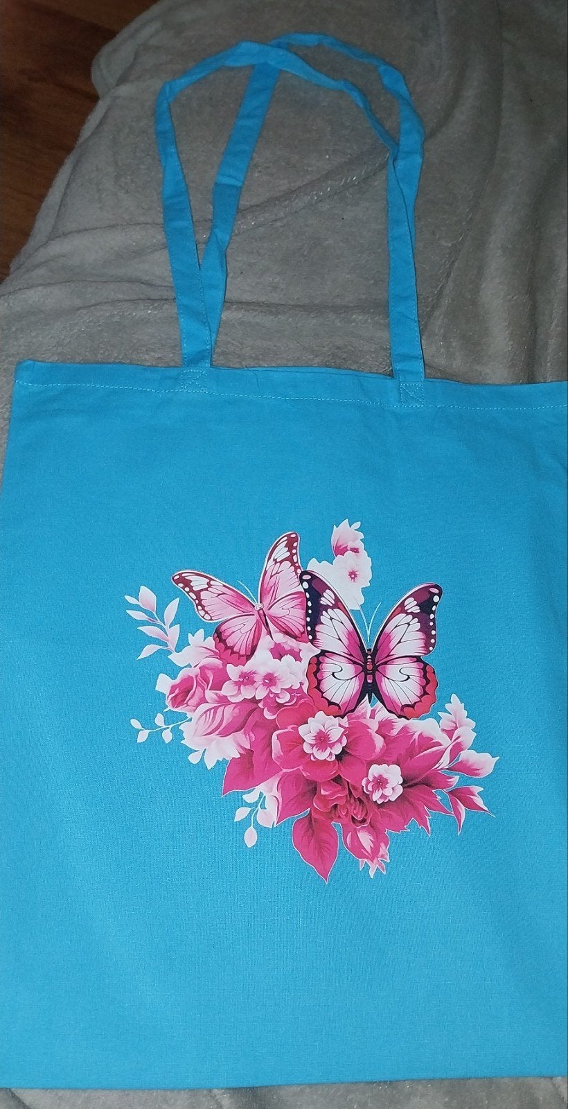 Nieuwe katoenen tas met vlinders en bloemen, Ophalen of Verzenden, Nieuw
