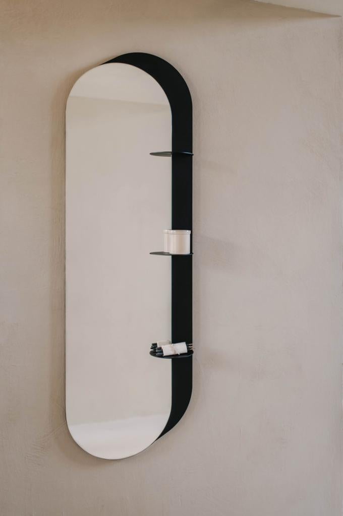Spiegel Mirror 02 black van Robuust Amsterdam Loods 5, Ophalen, Minder dan 50 cm, Nieuw, Minder dan 100 cm