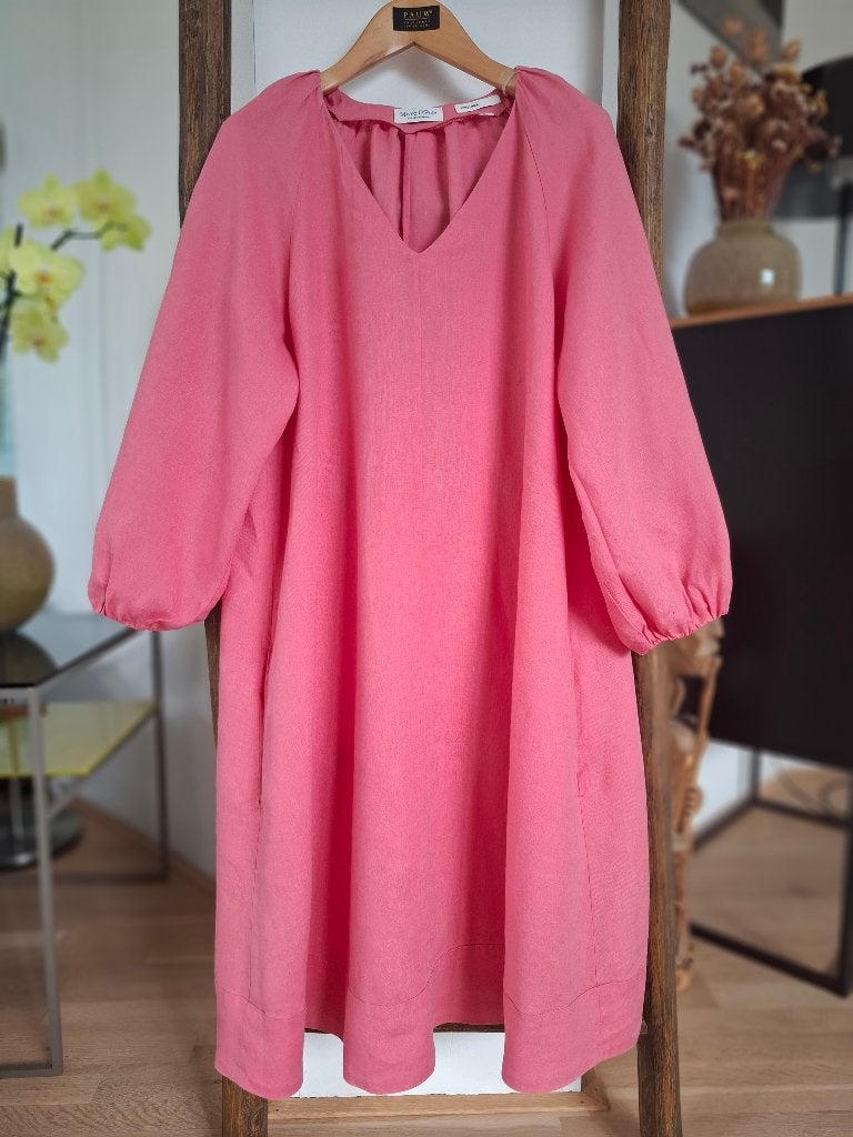 Marco Polo linnen jurk maat 38/40 twv € 180 nieuw, Maat 38/40 (M), Overige kleuren, Verzenden, Pauw