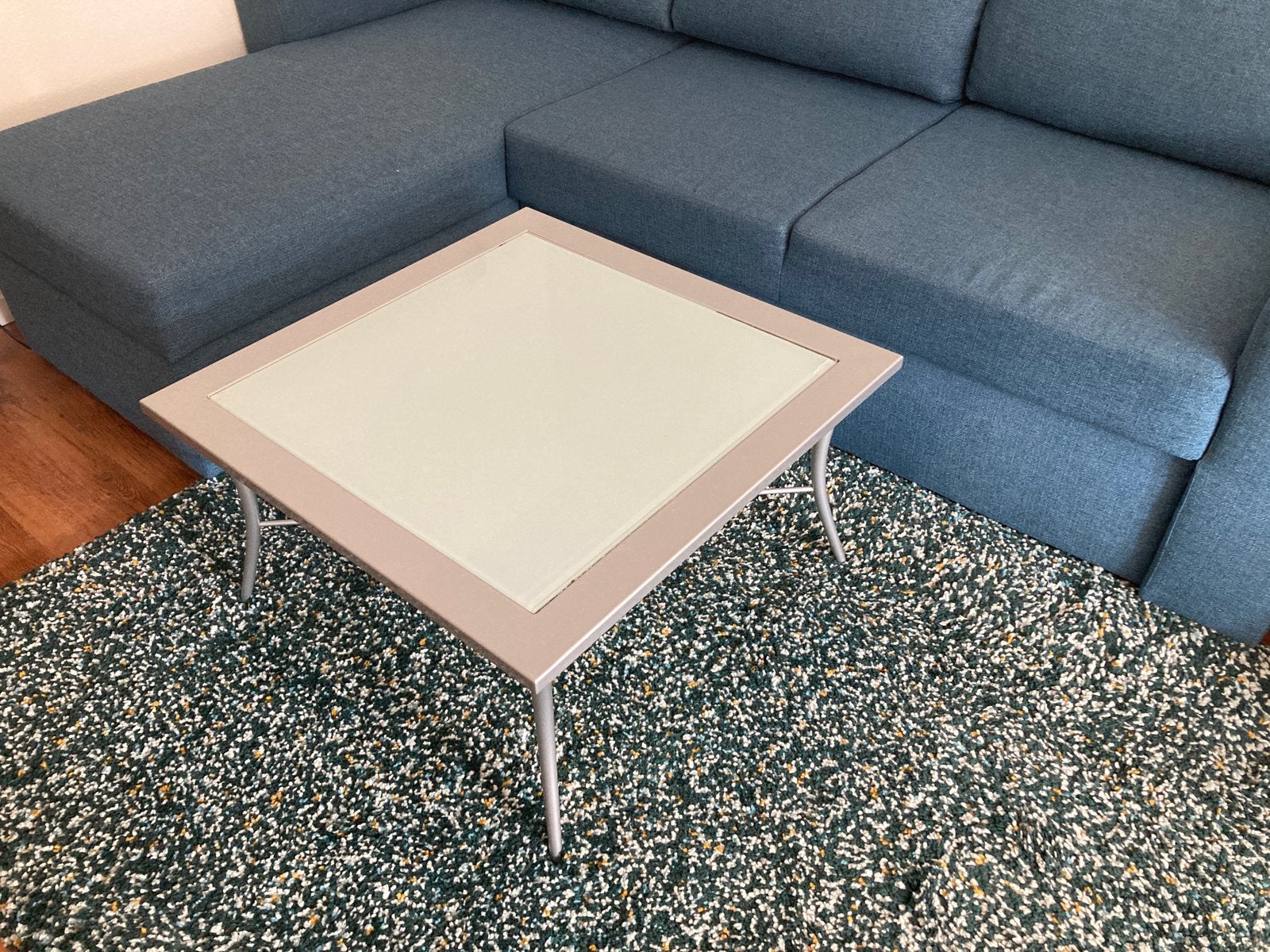 Metal/glass salon table for FREE, Ophalen, Gebruikt, 50 tot 100 cm, 50 tot 100 cm