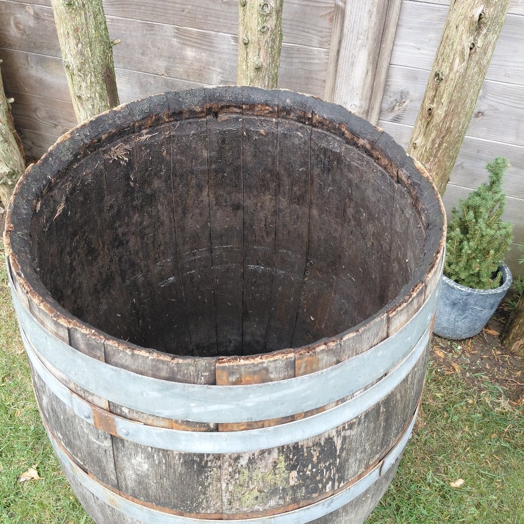 Twee Houten watertonnen, 150 liter of meer, Ophalen, Gebruikt, Hout