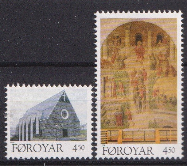 Faeröer 1996 Kerkje, Verzenden, Postfris, Plaats of Gebouw