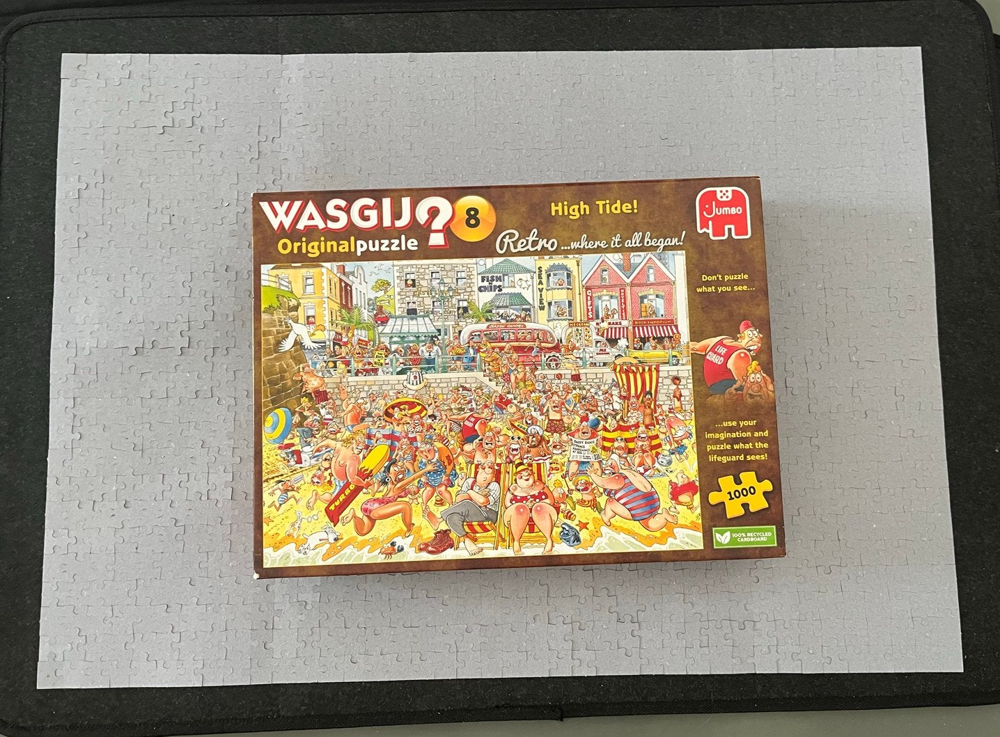 Wasgij Original 8 Retro High Tide! Legpuzzel 1000 stukjes, Ophalen of Verzenden, 500 t/m 1500 stukjes, Zo goed als nieuw, Legpuzzel