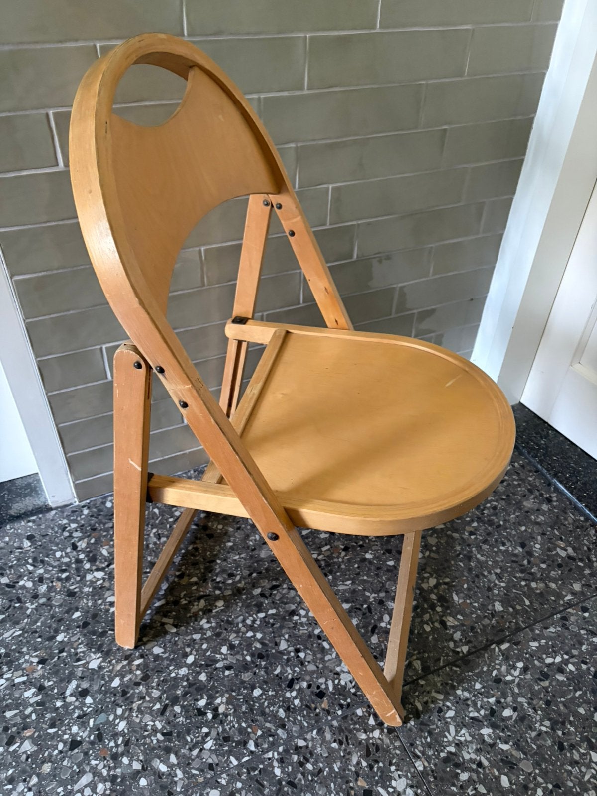 Vintage klapstoel OKT Zweeds design klapstoel, Huis en Inrichting, Ophalen of Verzenden, Zo goed als nieuw, Eén