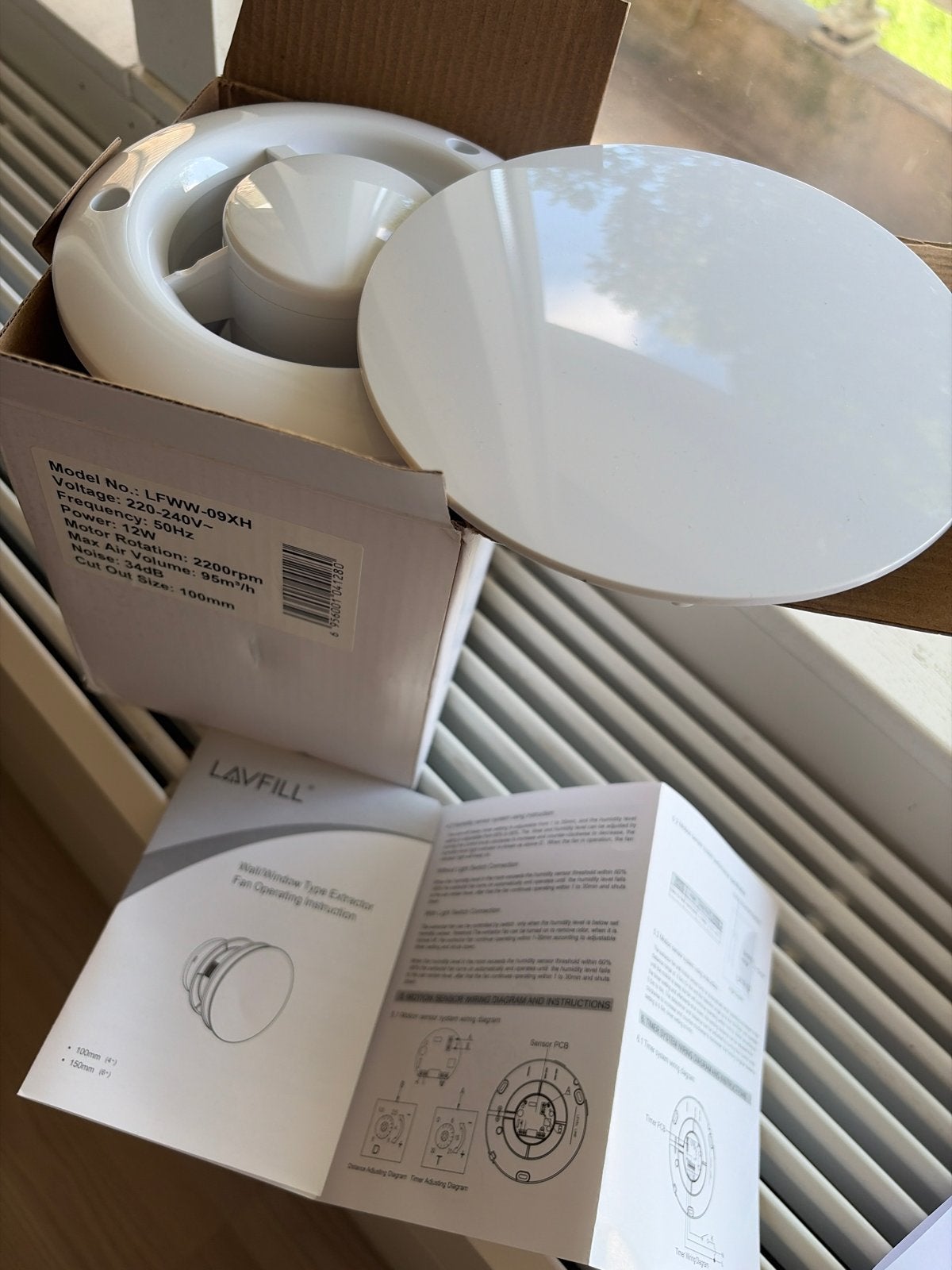Lavfill Afzuiger/Ventilator LFWW-09XH - Nieuw in doos, Verzenden, Nieuw, Ventilator en Afzuiger