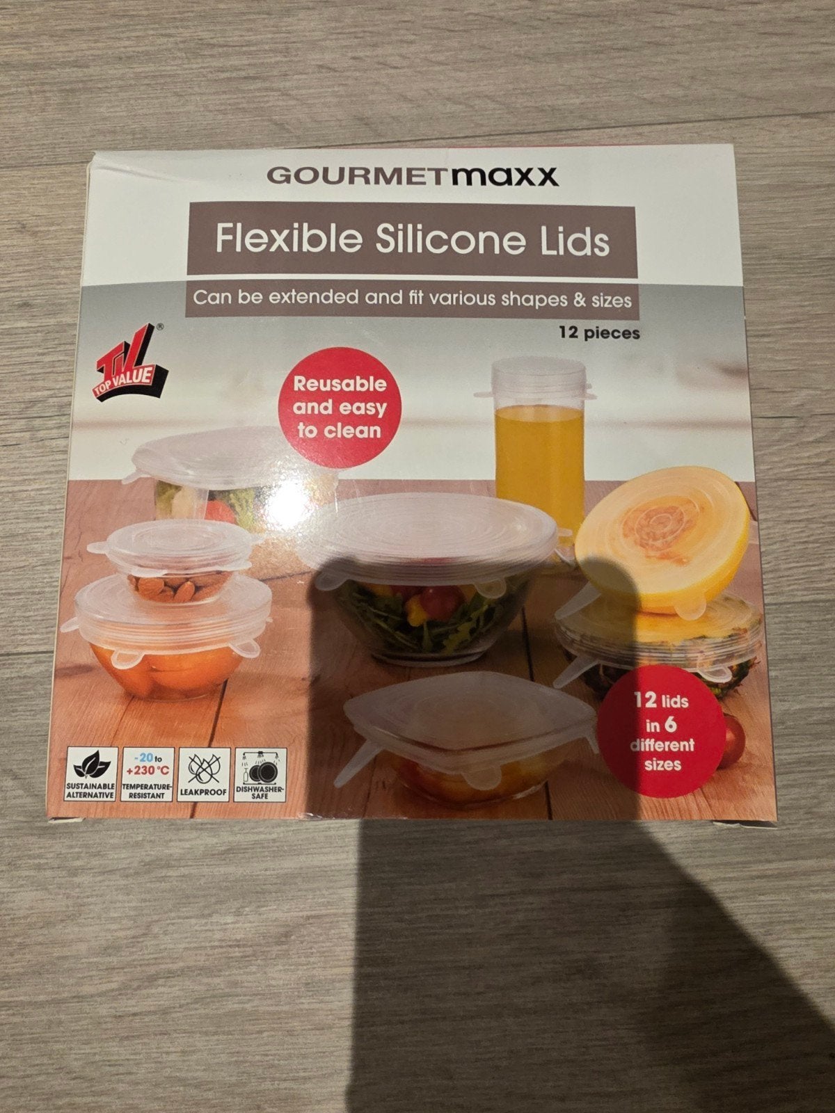 8x GOURMETmaxx Flexibele Siliconen Deksel Set - Nieuw, Ophalen