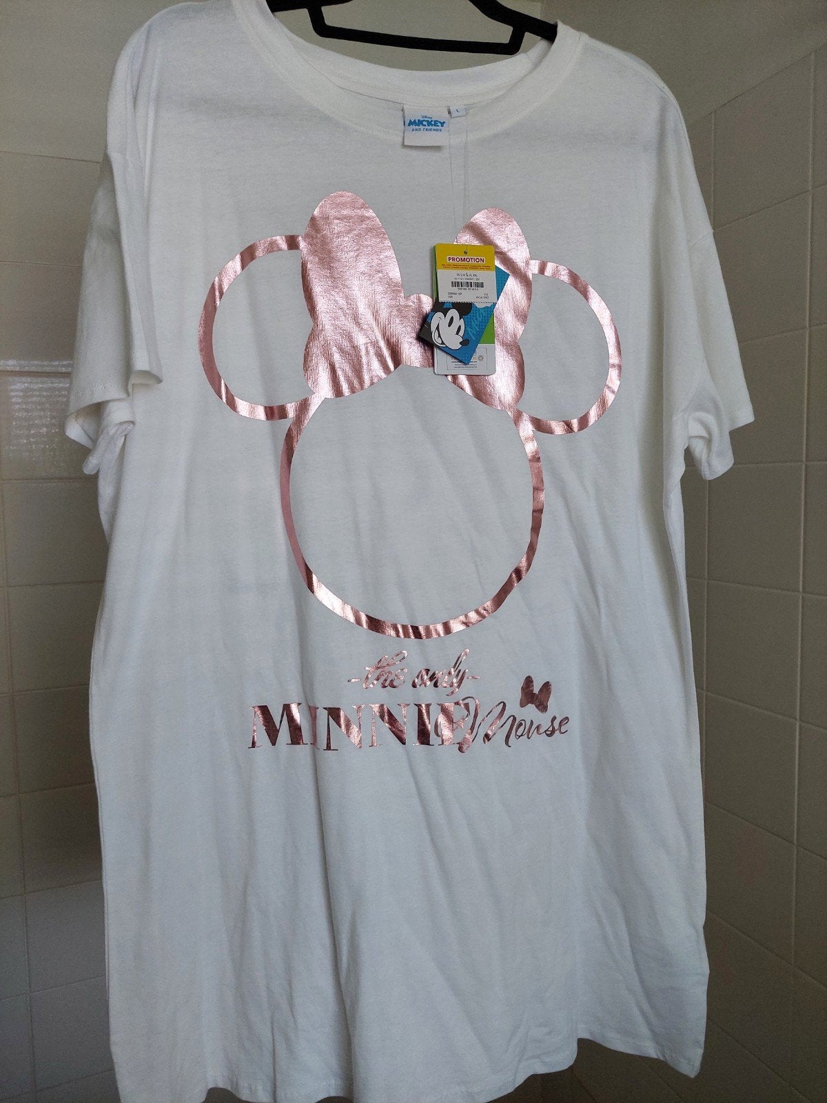 Nieuwe T-shirt jurk L, Disney, Wit, Maat 42/44 (L), Nieuw