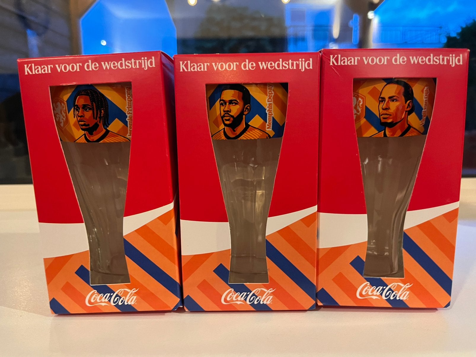 Fifa CocaCola glazen Virgil van Dijk, Memphis Depay, jeremie, Verzamelen, Ophalen, Nieuw