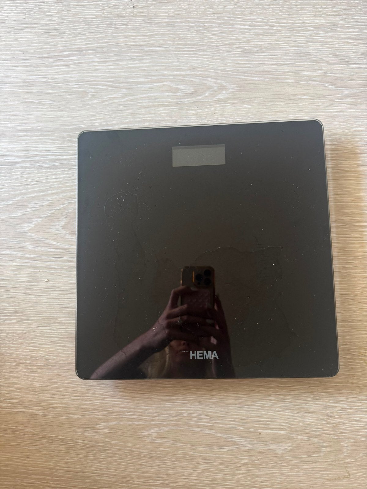 Hema Personenweegschaal - Zwart, Digitaal, Witgoed en Apparatuur, Weegschalen, 1 tot 500 gram, 100 kg of meer, Ophalen of Verzenden