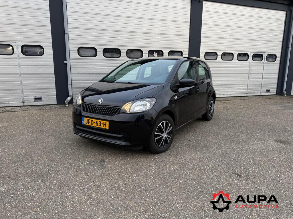 Skoda Citigo 1.0 Greentech Arctic Airco 5 deurs Elektrisch p, Auto's, Voorwielaandrijving, Euro 5, Stof, Zwart