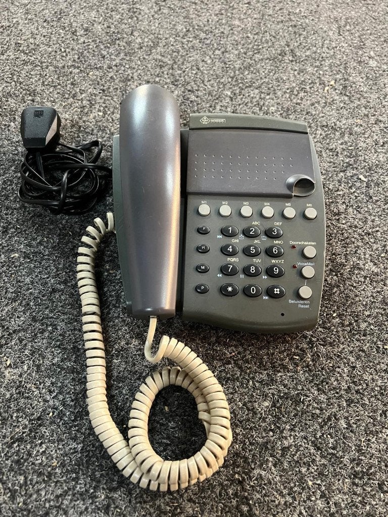 KPN vaste  telefoontoestel Denver 16 21-0303 antraciet/grijs, Ophalen of Verzenden, Gebruikt