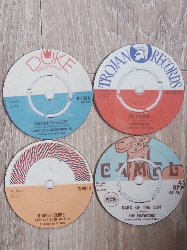 Early Reggae Label Coasters/Onderzetters, Glasonderzetter, Meerkleurig, Ophalen of Verzenden, Zo goed als nieuw