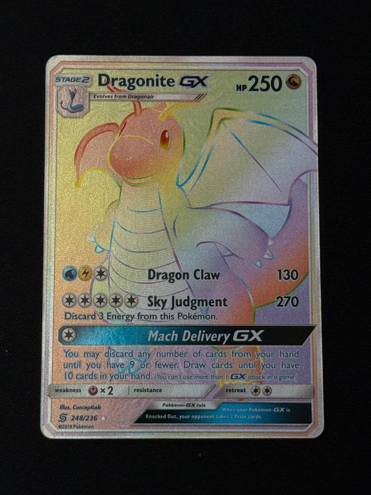 Dragonite GX 248, Ophalen of Verzenden, Zo goed als nieuw, Losse kaart