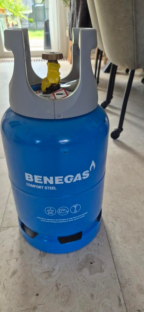 Benegas Comfort Steel gasfles, Ophalen of Verzenden, Gebruikt, Benegas