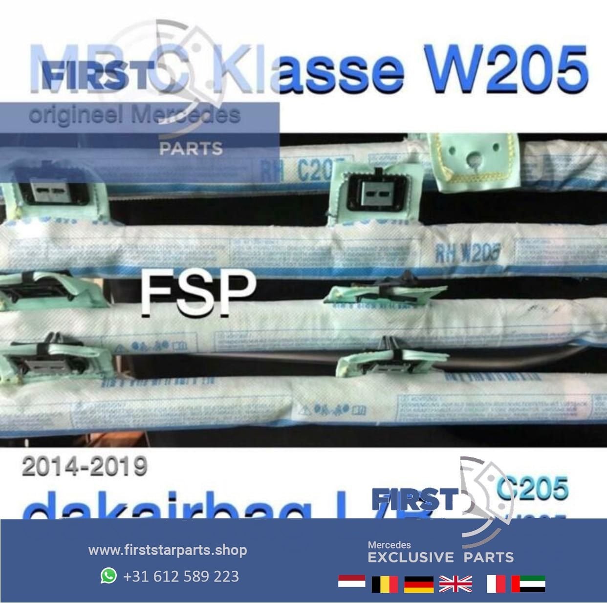 Hemelairbag W205 S205 C205 A205 dakairbag links rechts dak a, Auto-onderdelen, Dashboard en Schakelaars, Gebruikt, -, Ophalen of Verzenden