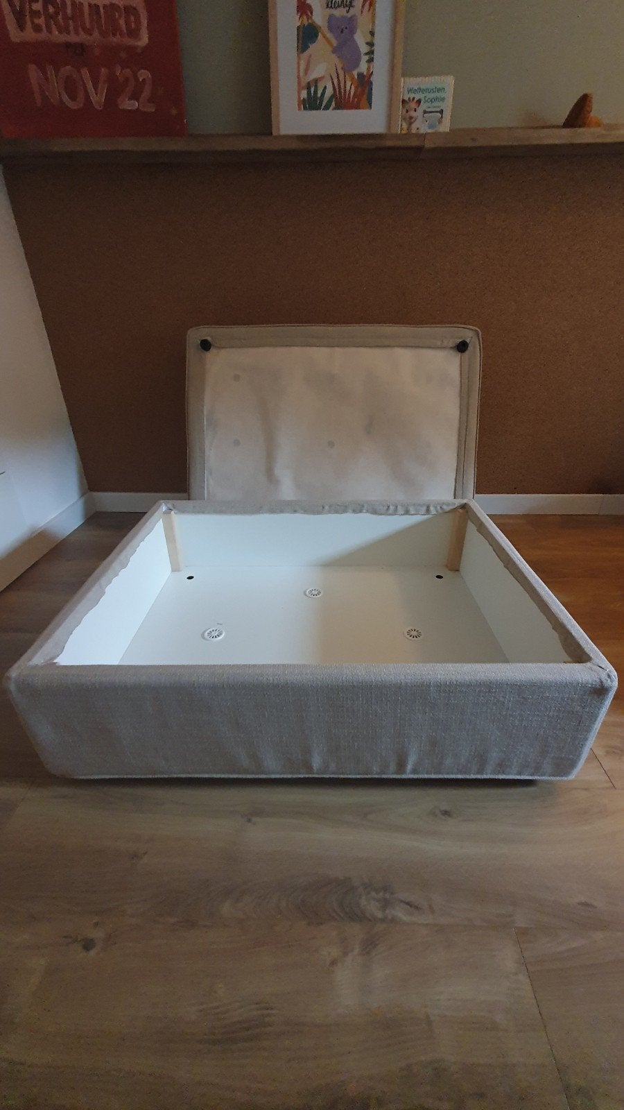 Ikea Carb P2 Poef met opbergruimte, Huis en Inrichting, Banken | Voetenbanken en Poefen, Gebruikt, 50 tot 75 cm, 75 tot 100 cm