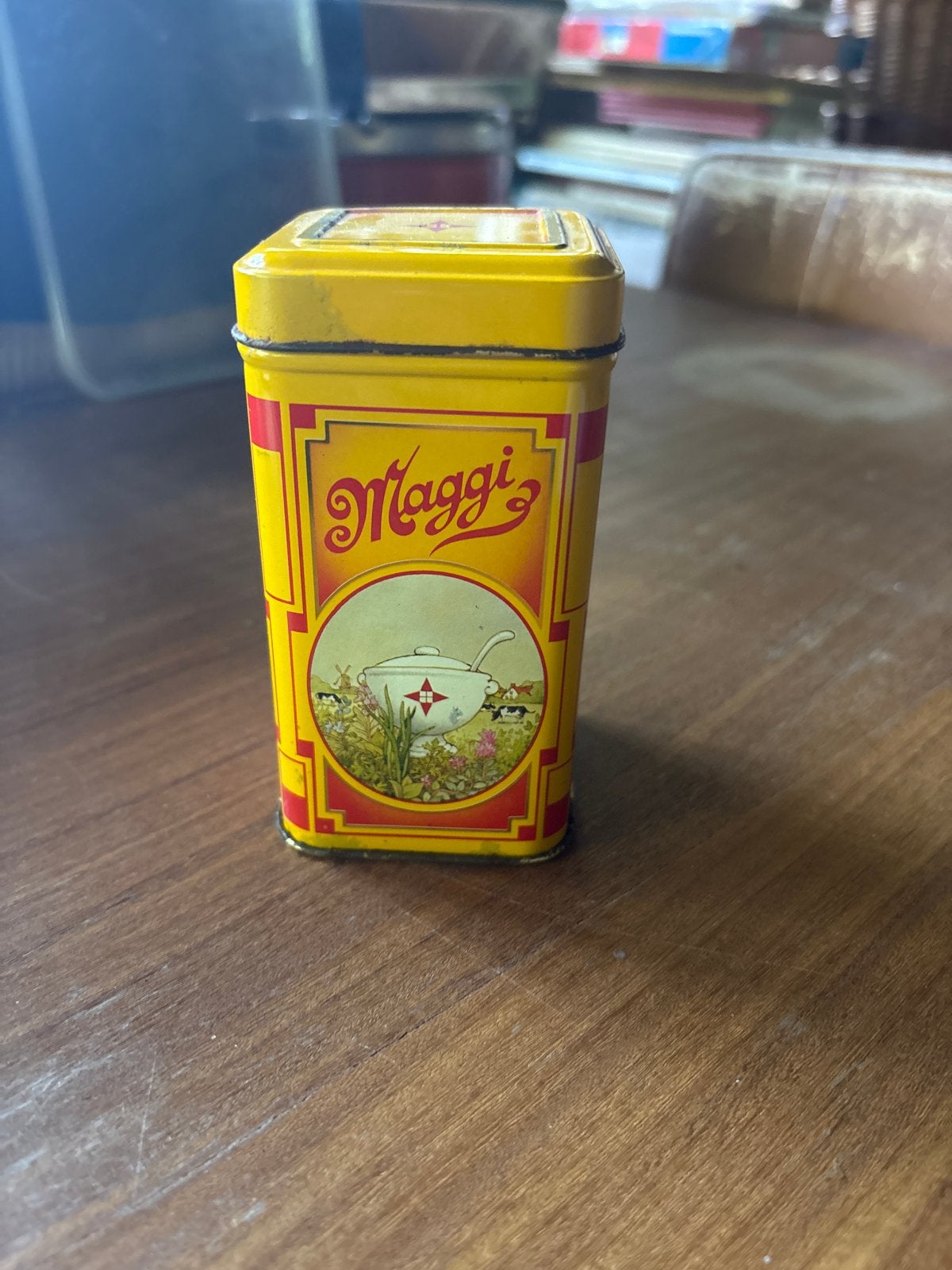 Vintage Maggi Blikje - Decoratief Verzamelobject, Verzamelen, Blikken, Ophalen of Verzenden, Gebruikt, Overige, Overige merken