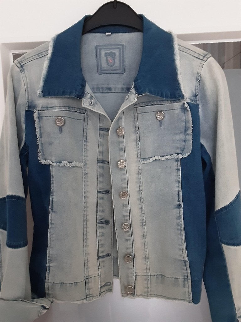 Prachtig, stoer spijkerjasje 'Florez' Maat S, Blauw, Nieuw, Ophalen of Verzenden, Maat 36 (S)