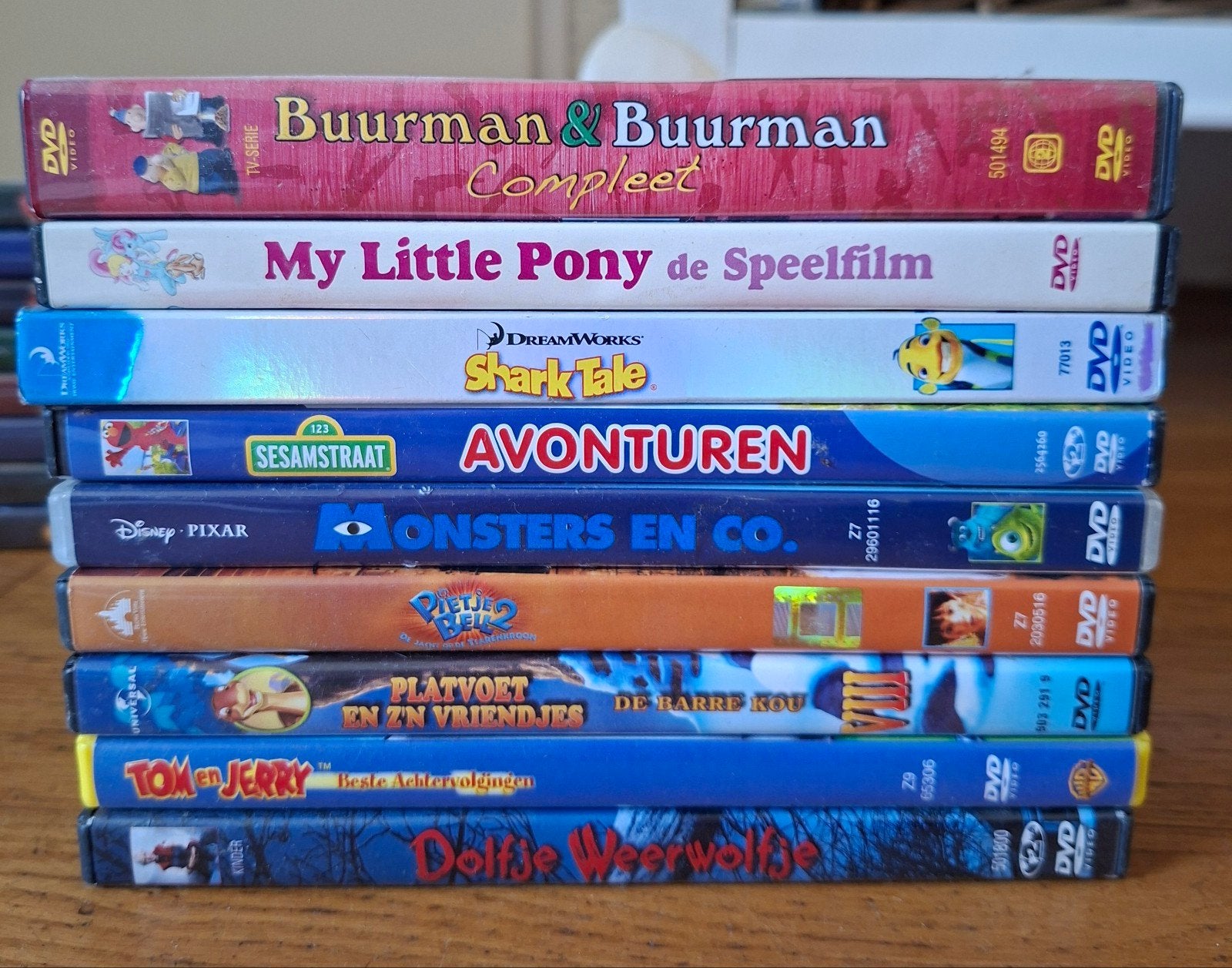 Grote collectie kinderfilms op DVD (9 stuks), Gebruikt, Animatie, Verzamelbox, Alle leeftijden