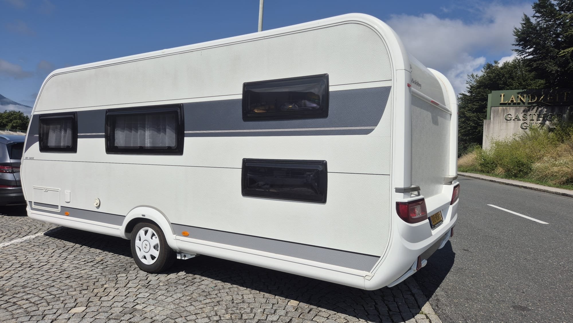 Hobby KMFE 545 KMF STAPELBED Airco Mover Luifel Fietsendrage, Vast bed, Hobby, 7 tot 8 meter, Bedrijf