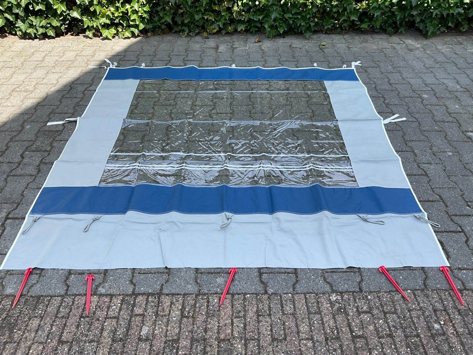 Reda Universele Zijwand Gecoat - Grijs/Blauw met Raam., Caravans en Kamperen, Ophalen of Verzenden, Zo goed als nieuw