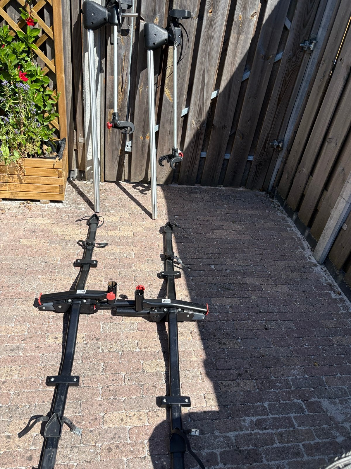 BMW Fietsendrager/lift voor 2 fietsen met gasveren, Auto diversen, Fietsendragers, Ophalen, Gebruikt, Dakdrager, 2 fietsen