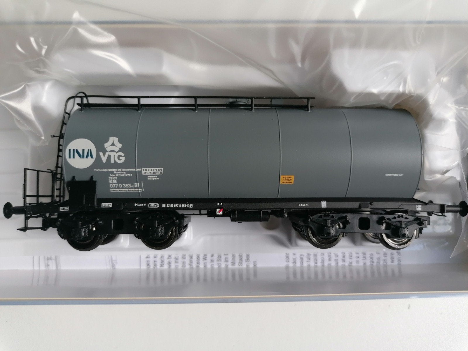 Brawa H0. DB 4-assige ketelwagon. Uerdingen "INA/VTG". 48925, Hobby en Vrije tijd, Overige merken, Gelijkstroom, Ophalen of Verzenden