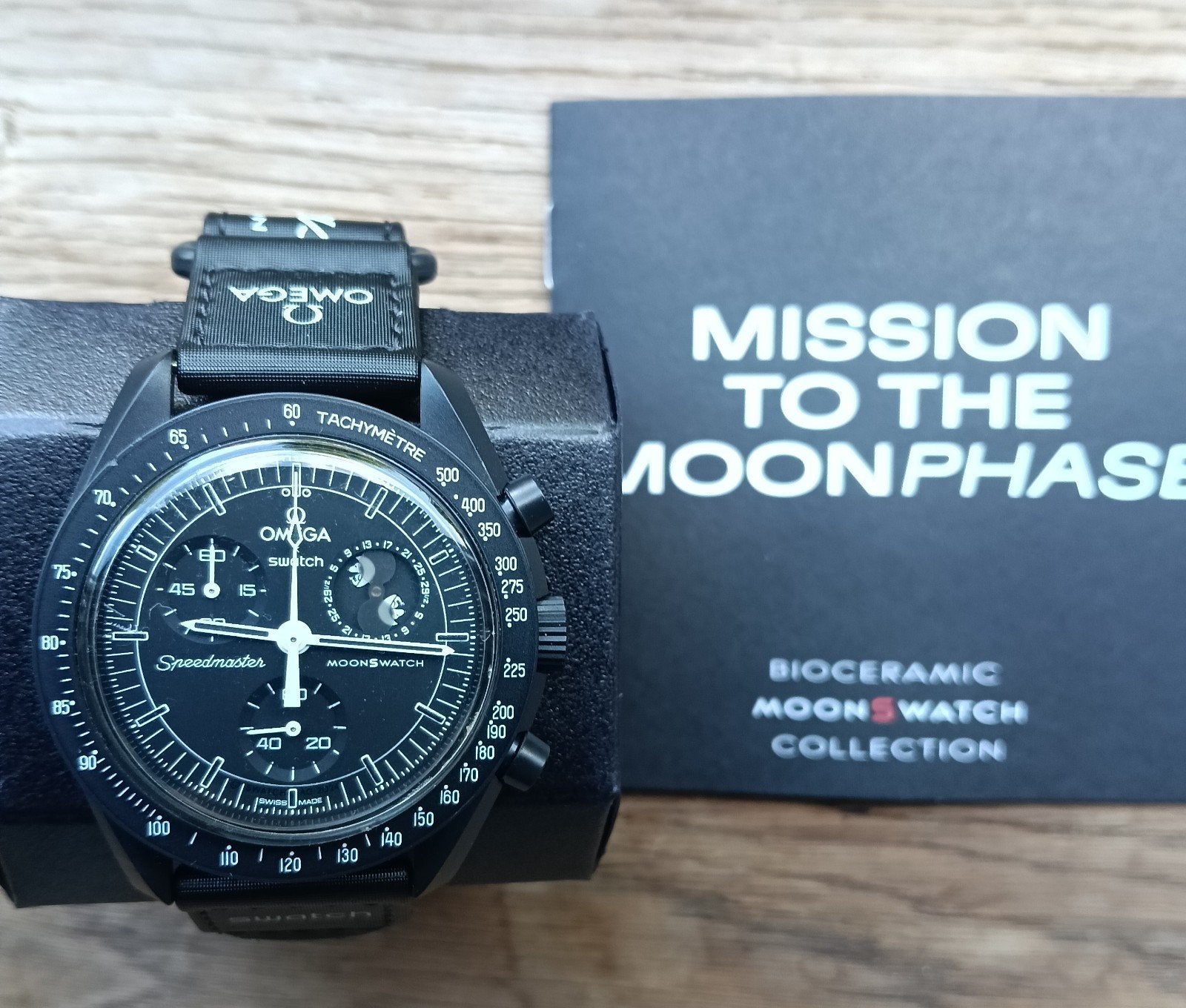 Omega x Swatch MoonSwatch Mission to the Moonphase - New Moo, Ophalen, Kunststof, Kunststof, Zo goed als nieuw