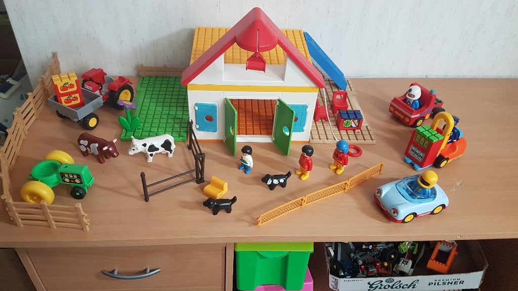 playmobil boerderij met dieren poppetje tractor heftruck enz, Kinderen en Baby's, Ophalen of Verzenden, Zo goed als nieuw