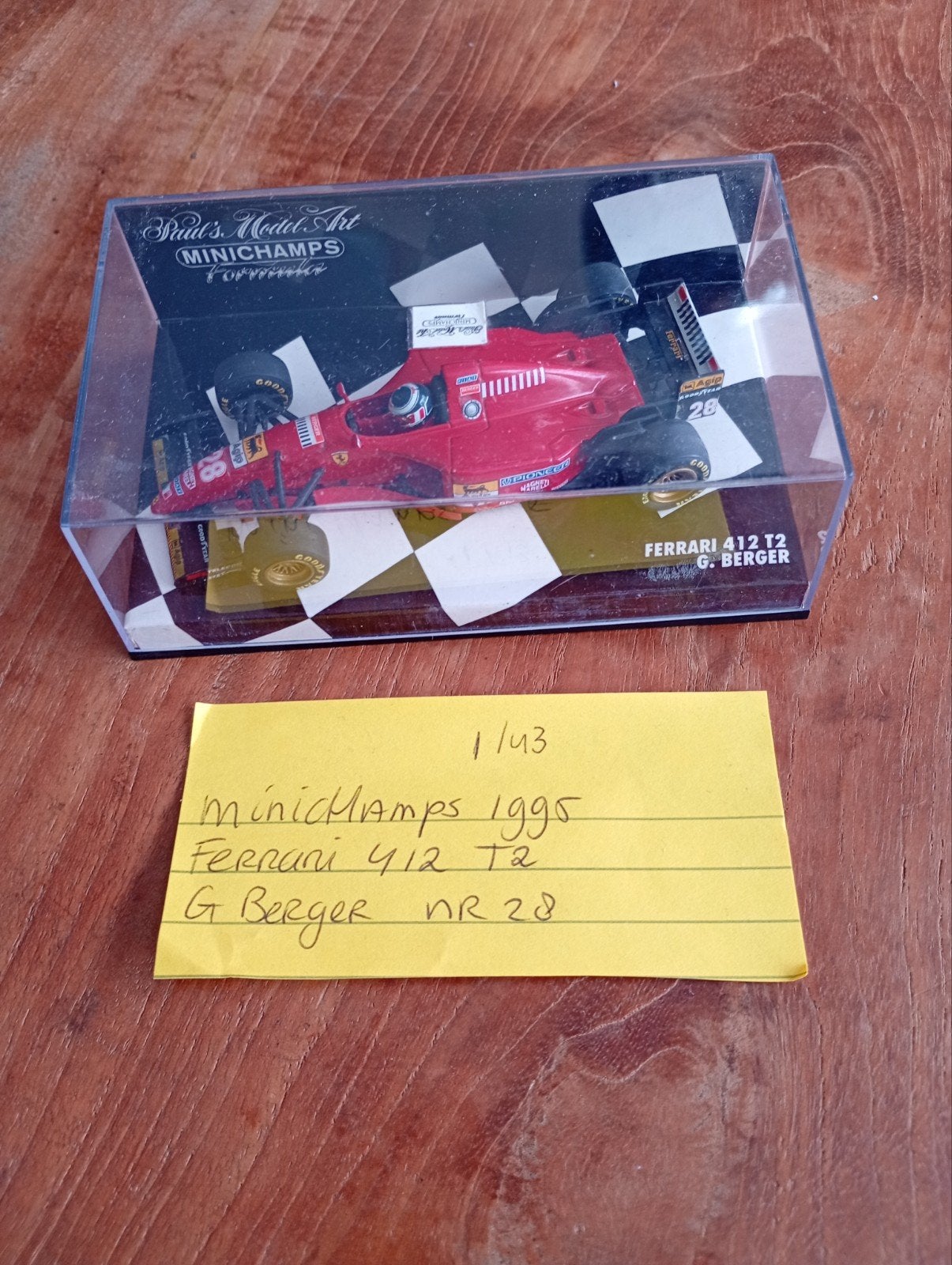Ferrari 412 T2 formule 1 G Berger nr 28 minichamps 1:43, Ophalen of Verzenden, Auto, MiniChamps