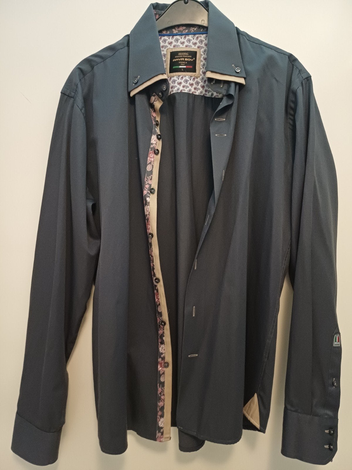 Arya Boy Heren overhemd - Maat L, Kleding | Heren, Arya Boy, Ophalen of Verzenden, Zo goed als nieuw, Halswijdte 41/42 (L)