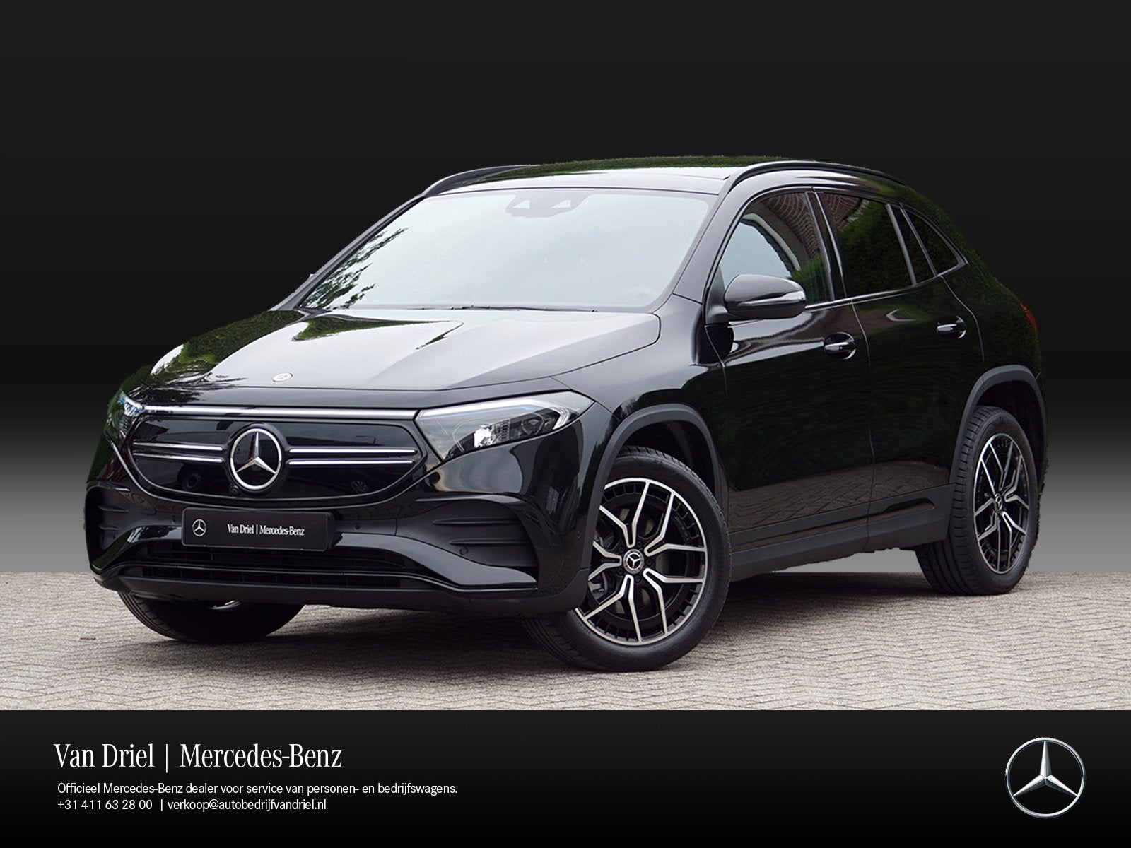 Mercedes-Benz EQA EQA 250 AMG Line 67 kWh | Distronic Panora, Auto's, Zwart, SUV of Terreinwagen, Geïmporteerd, Te koop