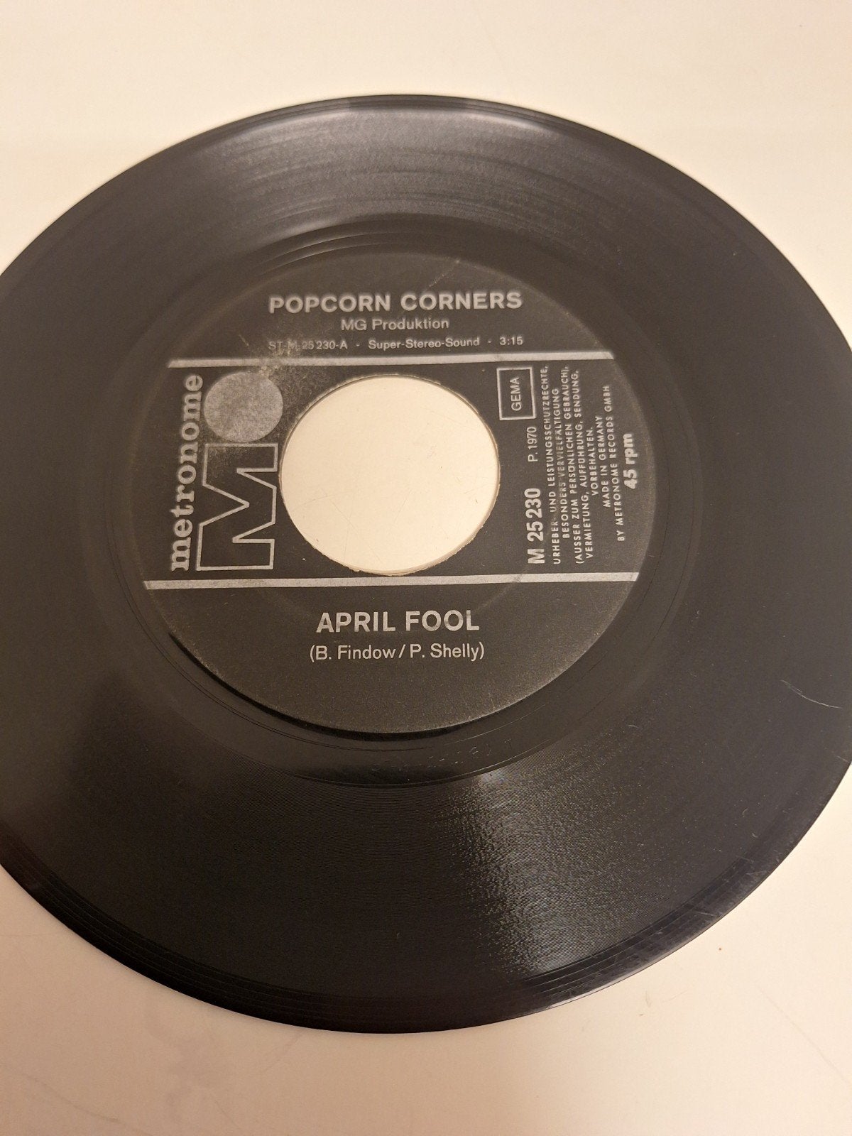 Popcorn Corners - April Fool, 1970., Verzenden, 7 inch, Poprock